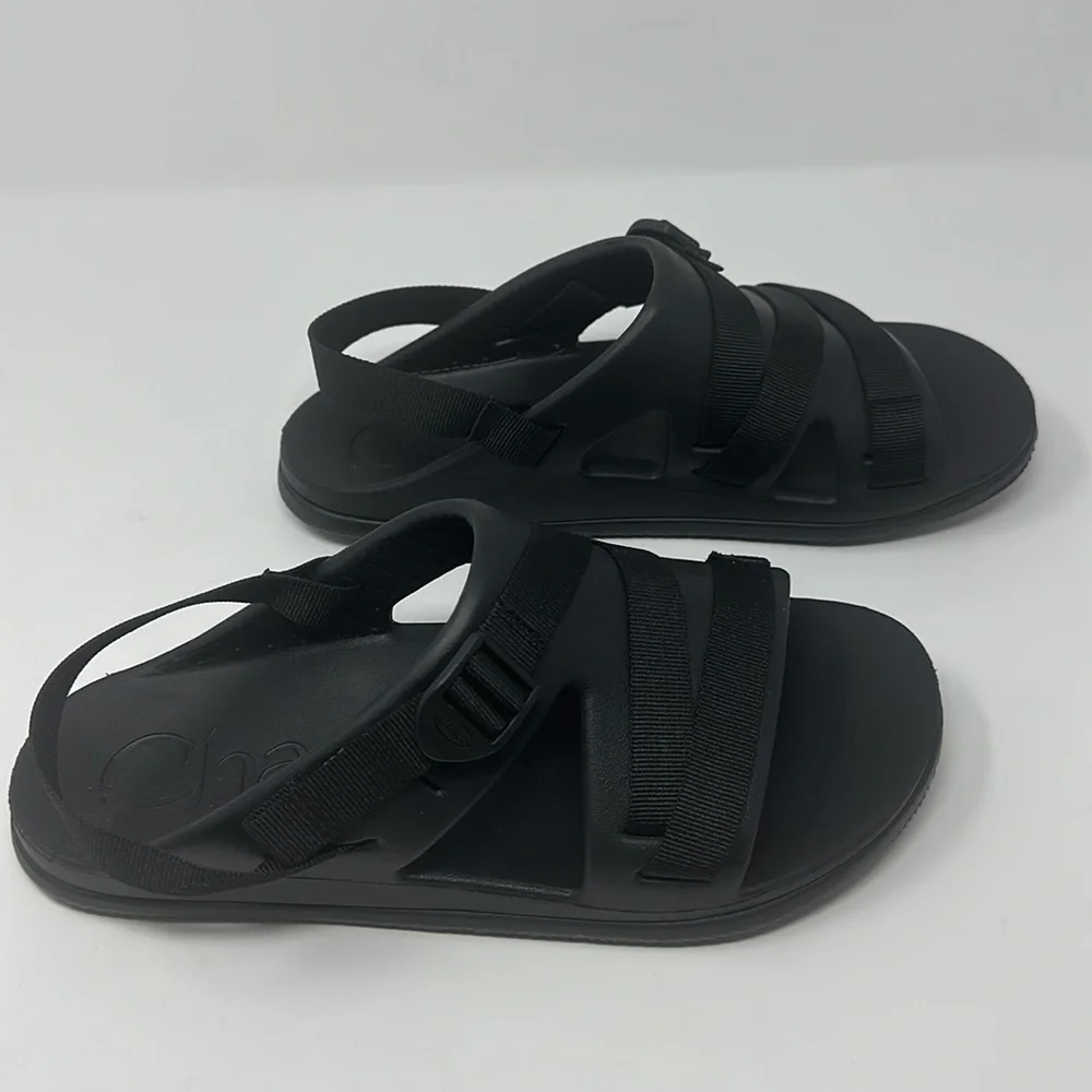 CHACO Black Chillos Sport Rubber Adjustable Strap Sandals Size 11